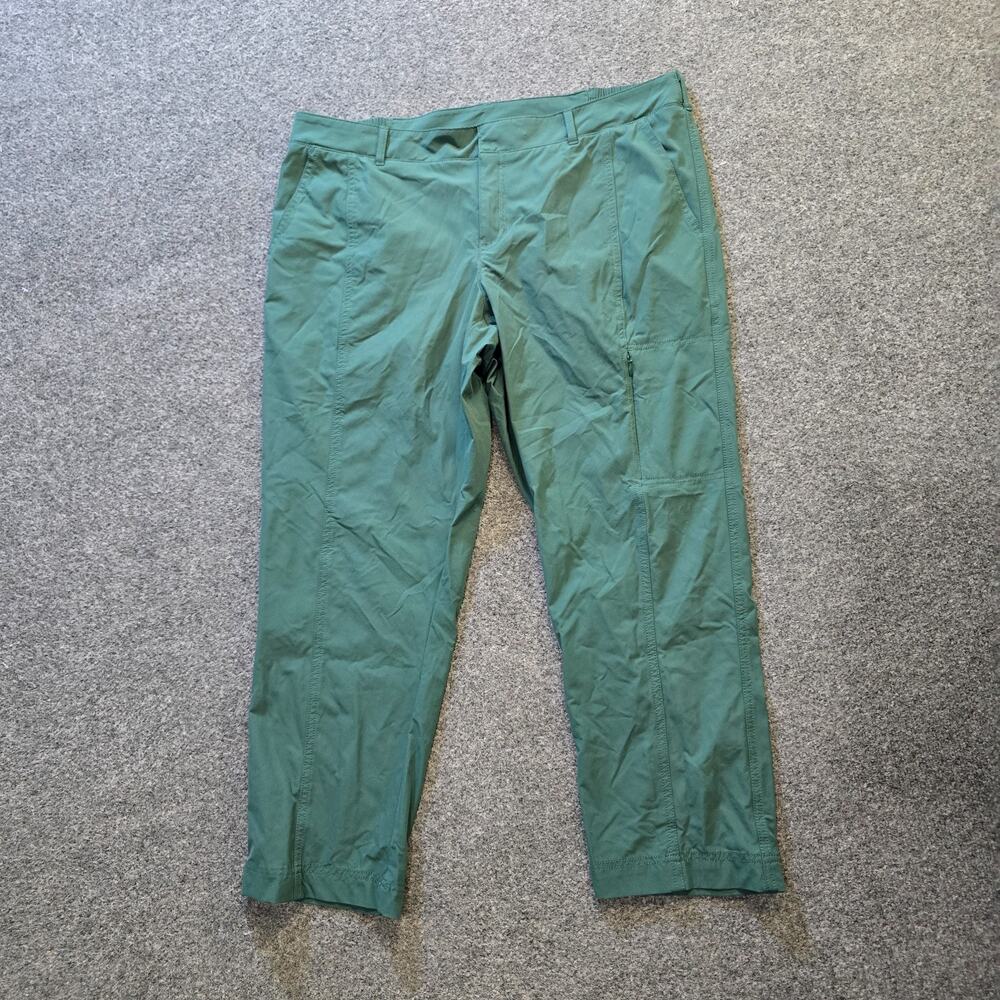 Kirkland Pants Womens Size 14 Green Ladies Ankle Pant Performance Nylon Casual